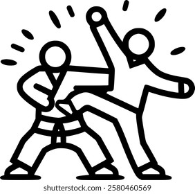 stick men martial arts, fighting, brawling, throwing, punching sign, symbol, vector, art