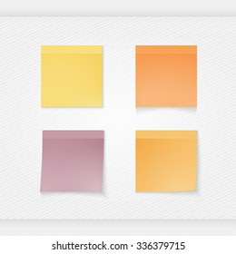 Stick note isolated on white background, vector illustration
