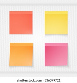 Stick note isolated on white background, vector illustration