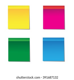 stick note isolated on white background, vector illustration