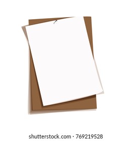 Stick note isolated on white background, vector illustration