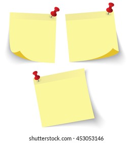 Stick note paper art style with Color set Isolate on white  background  set of paper note blank frame for you design,vector design element  illustration 