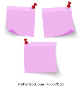 Stick note paper art style with Color set Isolate on white  background  set of paper note blank frame for you design,vector design element  illustration 
