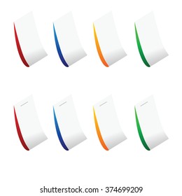 stick note set illustration on white