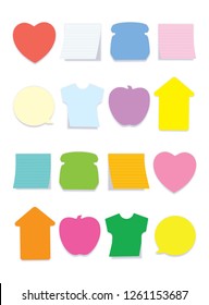 A Stick notes in different shape and colors for office and school use. so trendy and lovable one in pale color.