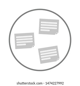 stick notes icon. flat illustration of stick notes vector icon. stick notes sign symbol