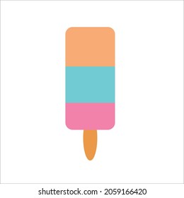 Stick Orange Blue Pink Ice Cream Stock Vector (Royalty Free) 2059166420 ...