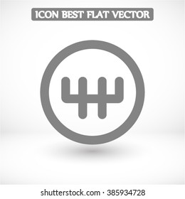 Stick shift  . line vector icon