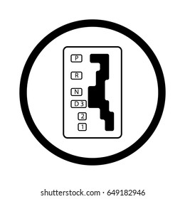 Stick shift . line vector icon