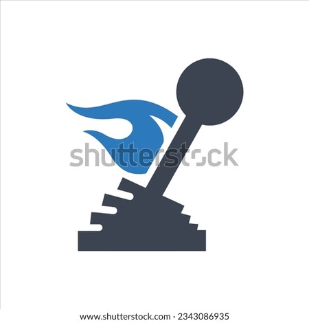 Stick Shift, Transmission icon on white background