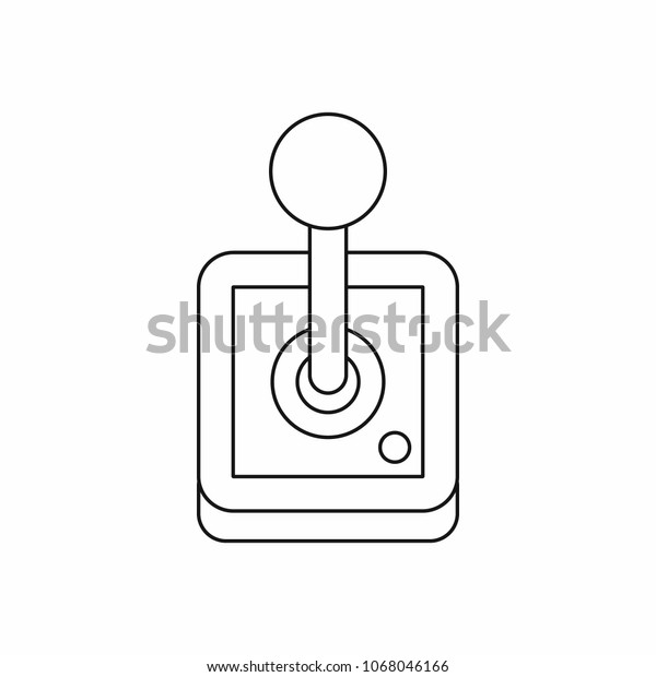 Stick shift, transmission icon in outline\
style isolated on white\
background
