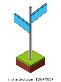 stick with signaling isometric icon