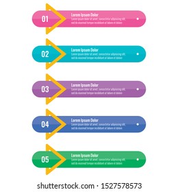 Stick And Triangle Infographic Template. Five Steps Information Template. Business Infographic Template