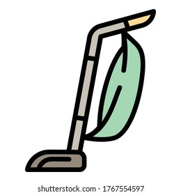 Stick Vacuum Cleaner Icon. Outline Stick Vacuum Cleaner Vector Icon For Web Design Isolated On White Background