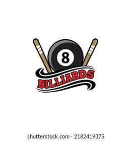 Stick Vector Billiard Ball Billiard Logo Stock Vector (Royalty Free ...