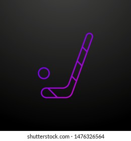 Stick and washer outline nolan icon. Elements of sport set. Simple icon for websites, web design, mobile app, info graphics