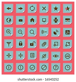 Stickee series, web icon set