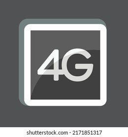 Sticker 4G. suitable for Mobile Apps symbol. simple design editable. design template vector. simple symbol illustration