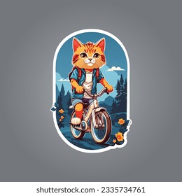 Sticker of An adorable cute Cat