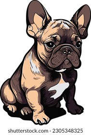 Sticker An adorable cute Dog, Vector
