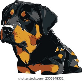 Sticker Un adorable perro lindo, vector