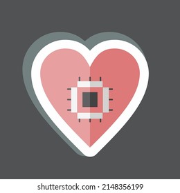 Sticker Affective Computing. suitable for data analytics symbol. simple design editable. design template vector. simple symbol illustration
