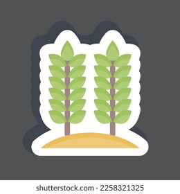 Sticker Agriculture. related to Environment symbol. simple illustration. conservation. earth. clean