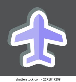 Sticker Airplane mode. suitable for Mobile Apps symbol. simple design editable. design template vector. simple symbol illustration