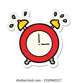 sticker of a alarm clock