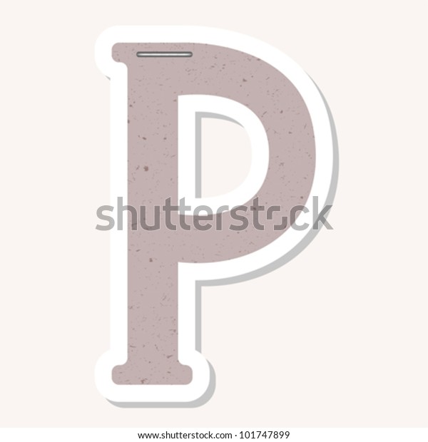 Sticker Alphabet Numbers Marks Based On Stock Vector Royalty Free