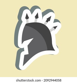 Sticker Ancient Face Mask - Simple illustration, Good for Prints , Announcements, Etc