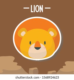 Sticker Animal Lion Very Cute