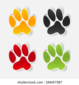 sticker animal paw