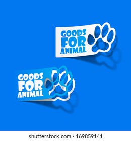 sticker animal paw, realistic design element