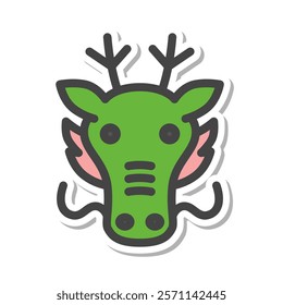 Sticker animal single item icon dragon