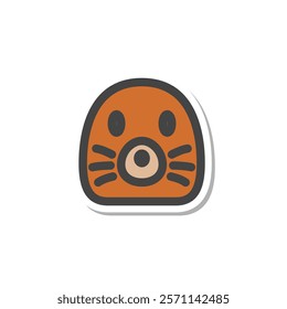 Sticker animal single item icon mole