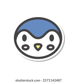 Sticker animal single item icon penguin