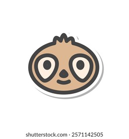 Sticker animal single item icon sloth