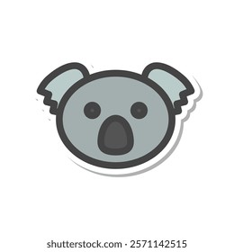 Sticker animal single item icon koala