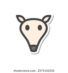 Sticker animal single item icon anteater