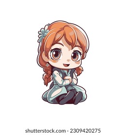 Sticker Anna frozen render Maya