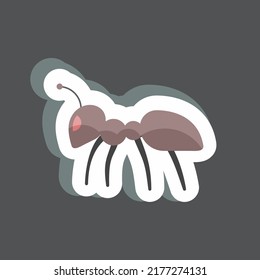 Sticker Ant 2. suitable for Animal symbol. simple design editable. design template vector. simple symbol illustration