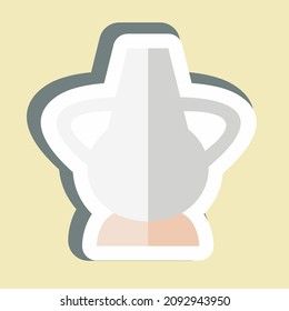 Sticker Antique Jar - Simple illustration, Good for Prints , Announcements, Etc