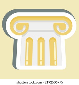 Sticker Antiquity. suitable for education symbol. simple design editable. design template vector. simple illustration