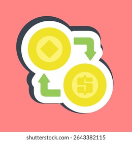 Sticker arbitrage. Crypto currency elements.