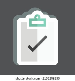 Sticker Assignment Turned. suitable for Infographics symbol. simple design editable. design template vector. simple symbol illustration
