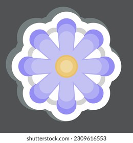 Sticker Aster. related to Flowers symbol. simple design editable. simple illustration