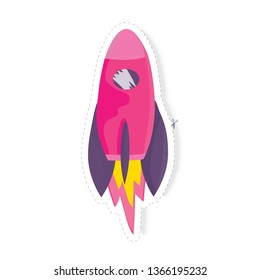 sticker with an astronaut 