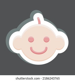 Sticker Baby Boy. suitable for Kids symbol. simple design editable. design template vector. simple illustration