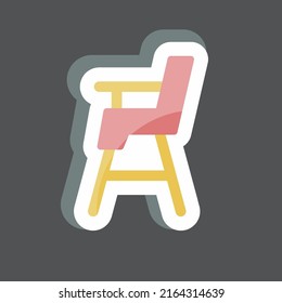 Sticker Baby Chair. suitable for Baby symbol. simple design editable. design template vector. simple symbol illustration